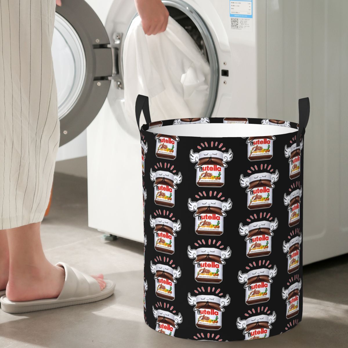 Laundry - Funny Nutella Foldable Laundry Baskets Dirty