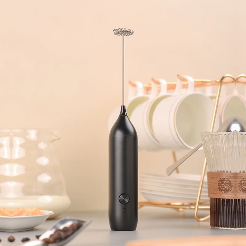 Portable Blender Usb Rechargeable - Electric Milk Frother Coffee Frother USB-C
