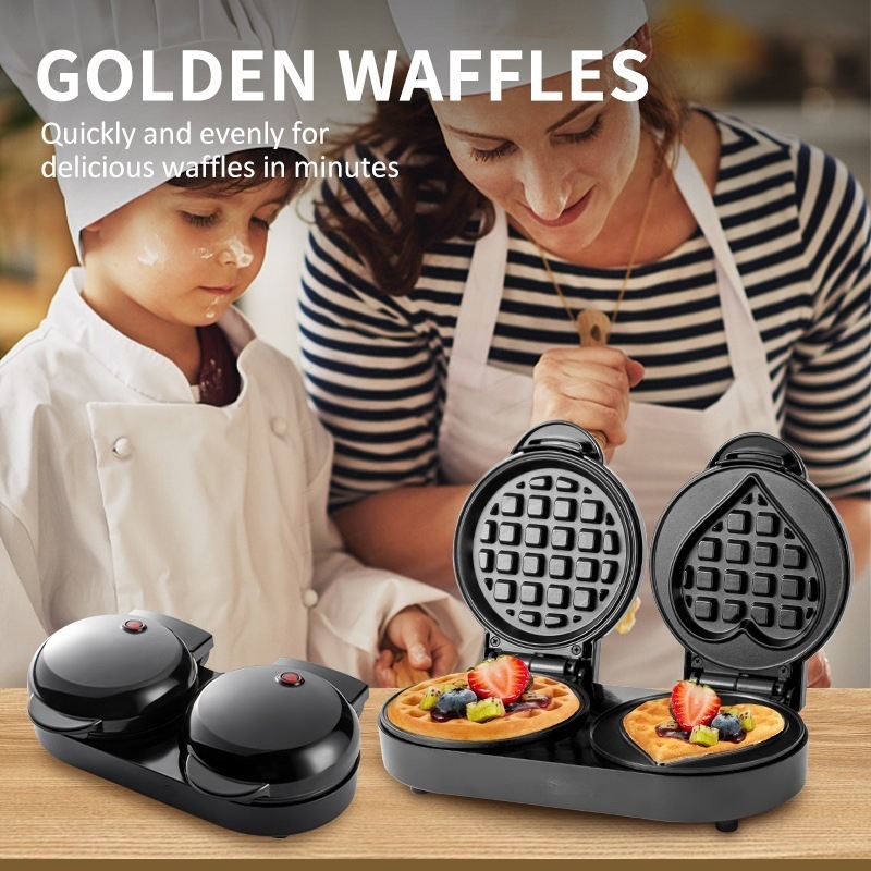 110V Double Plate Waffle Maker - Mini Waffle Maker Machine 评论和价格